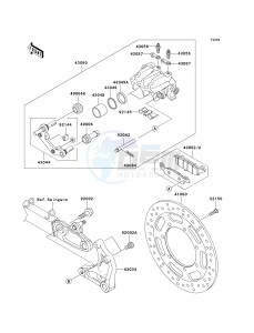 VN 1600 D [VULCAN 1600 NOMAD] (D6F-D8FA) D8F drawing REAR BRAKE