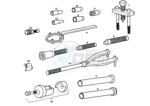 BULTACO LOBITO - 50 cc drawing WORKSHOP SERVICE TOOLS