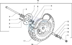 Typhoon 125 XR drawing Front wheel