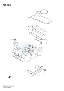 GSF650 (E21) Bandit drawing MANUAL BOX (GSF650SL1 E21)