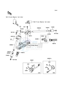 ZZR1400 ABS ZX1400B6F FR GB XX (EU ME A(FRICA) drawing Handlebar