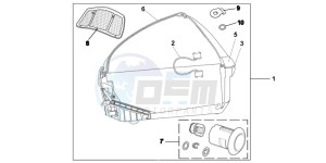 VFR1200FDD VFR1200F Dual Clutch UK - (E) drawing 45L TOP BOX DARKNESS BLACK