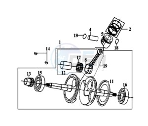 EURO MX 125 DUAL DISK 50 drawing PISTON / CRANKSHAFT