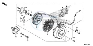 TRX250TEE FOURTRAX RECON ES Europe Direct - (ED) drawing RECOIL STARTER