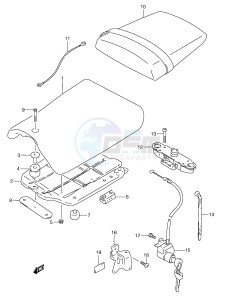 RGV250 (E24) drawing SEAT (MODEL R T)