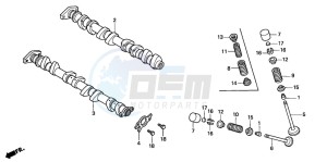 CBR600FR drawing CAMSHAFT/VALVE