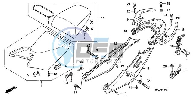 SEAT/REAR COWL