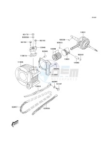 KSF 90 A [KFX90] (A7F-A9S) A9S drawing CRANKSHAFT_PISTON-- S- -