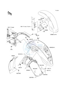 VN 900 B [VULCAN 900 CLASSIC] (6F-9F) B8F drawing FENDERS -- JKAVN2B1 7A016370 - - -