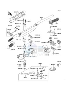 KX125 KX125M6F EU drawing Handlebar