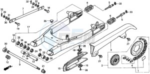 VT750CD3 drawing SWINGARM