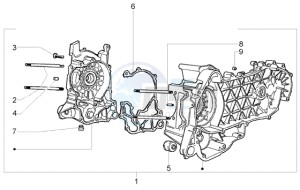 X9 250 Evolution drawing Crankcase