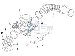 S 150 4T drawing Carburettor  assembly - Union pipe