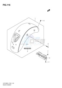 VLR1800 (E2) drawing REAR FENDER (VLR1800TL1 E24)