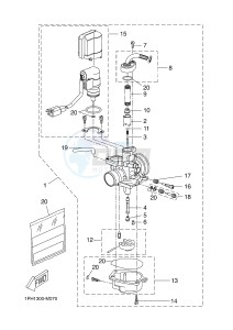 NS50 AEROX R (1PH5 1PH5 1PH5 1PH5 1PH5) drawing CARBURETOR