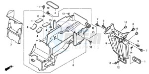 CB1300 CB1300SUPER FOUR drawing REAR FENDER (CB1300/S)