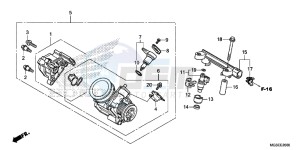 NC700SDC drawing THROTTLE BODY