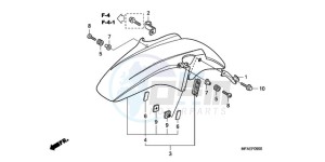 CBF1000TA Europe Direct - (ED / ABS) drawing FRONT FENDER