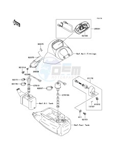 JET SKI 900 STX JT900E6F FR drawing Meters