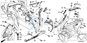 CBR1000SAG CBR1000 ED drawing MIDDLE COWL