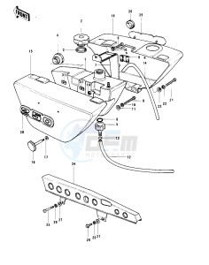 KH 250 A S(A5-S) drawing SIDE COVERS_OIL TANK_CHAIN COVER -- S1-A- -