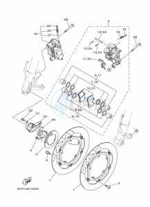 XSR900 MTM850 (BAE6) drawing FRONT BRAKE CALIPER