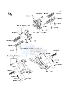 ZZR1400_ABS ZX1400FDF FR GB XX (EU ME A(FRICA) drawing Footrests