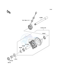 KLX450R KLX450ACF EU drawing Front Hub