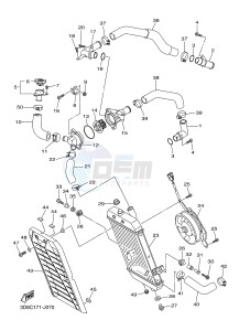 XVS1300A MIDNIGHT STAR (12C7) drawing RADIATOR & HOSE