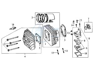 MASK - 50 cc drawing CYLINDER HEAD