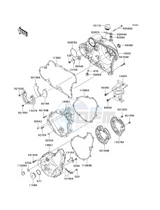 KL 650 E [KLR650] (E8F-E9F) E9F drawing ENGINE COVER-- S- -