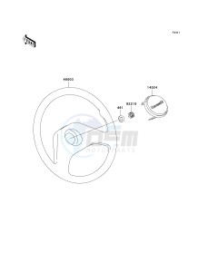 KAF 400 B [MULE 600] (B1) B1 drawing STEERING WHEEL