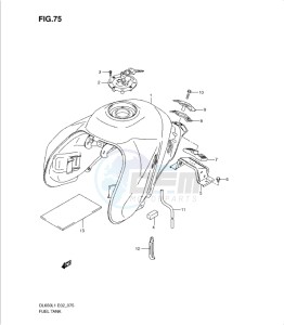 DL650 drawing FUEL TANK (DL650L1 E19)