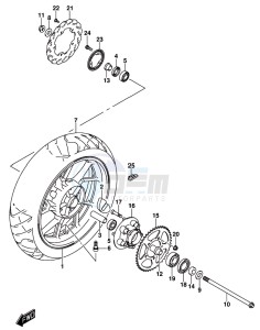 DL250 drawing REAR WHEEL