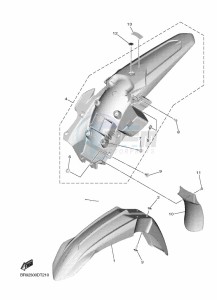 YZ450F (BR96) drawing FENDER