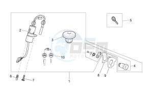 V7 II Special ABS 750 drawing Lock hardware kit