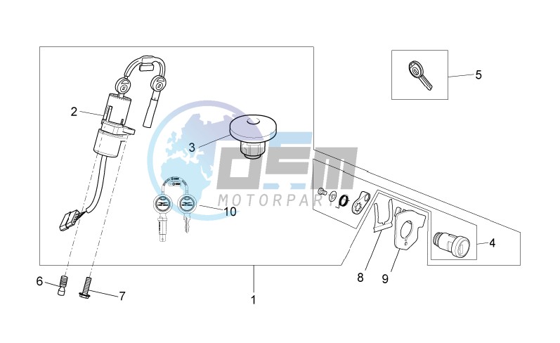 Lock hardware kit