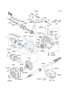 KVF 400 C [PRAIRIE 400 4X4] (C1-C4) [PRAIRIE 400 4X4] drawing DRIVE SHAFT -- REAR- -