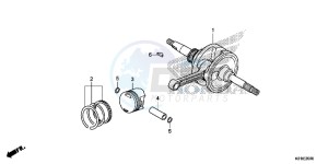 SH125ASE SH125AS UK - (E) drawing CRANKSHAFT/PISTON