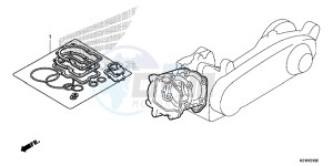 SH125DSE SH125DS UK - (E) drawing GASKET KIT A