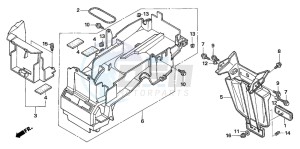 CB1300F CB1300SUPER FOUR drawing REAR FENDER (CB1300A/SA)