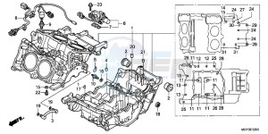 VFR800XD CrossRunner - VFR800X UK - (E) drawing CRANKCASE