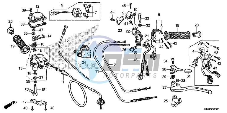 HANDLE LEVER/SWITCH/CABLE