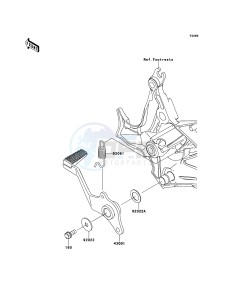 VERSYS_ABS KLE650DBF GB XX (EU ME A(FRICA) drawing Brake Pedal