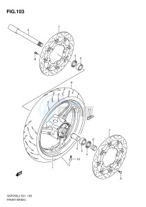 GSR750 (E21) drawing FRONT WHEEL (GSR750L2 E24)