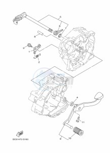 YB125 (2CSD) drawing SHIFT SHAFT