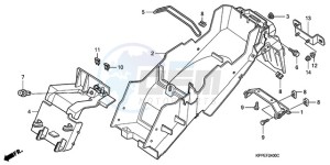 CBR125RWA Australia - (U / WH) drawing REAR FENDER