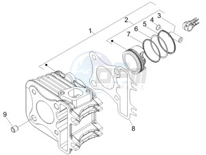 FLY 50 4T 2V 25-30Kmh 25-30Km/h drawing Cylinder-piston-wrist pin unit