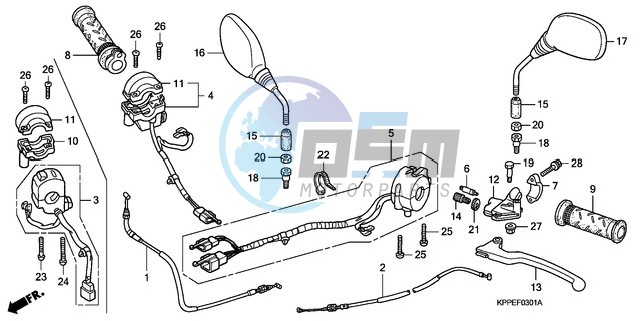 HANDLE LEVER/SWITCH/CABLE (CBR125RW7/RW9/RWA)