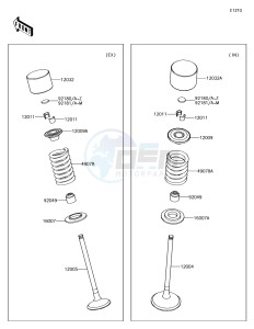 KX250F KX252AJF EU drawing Valve(s)